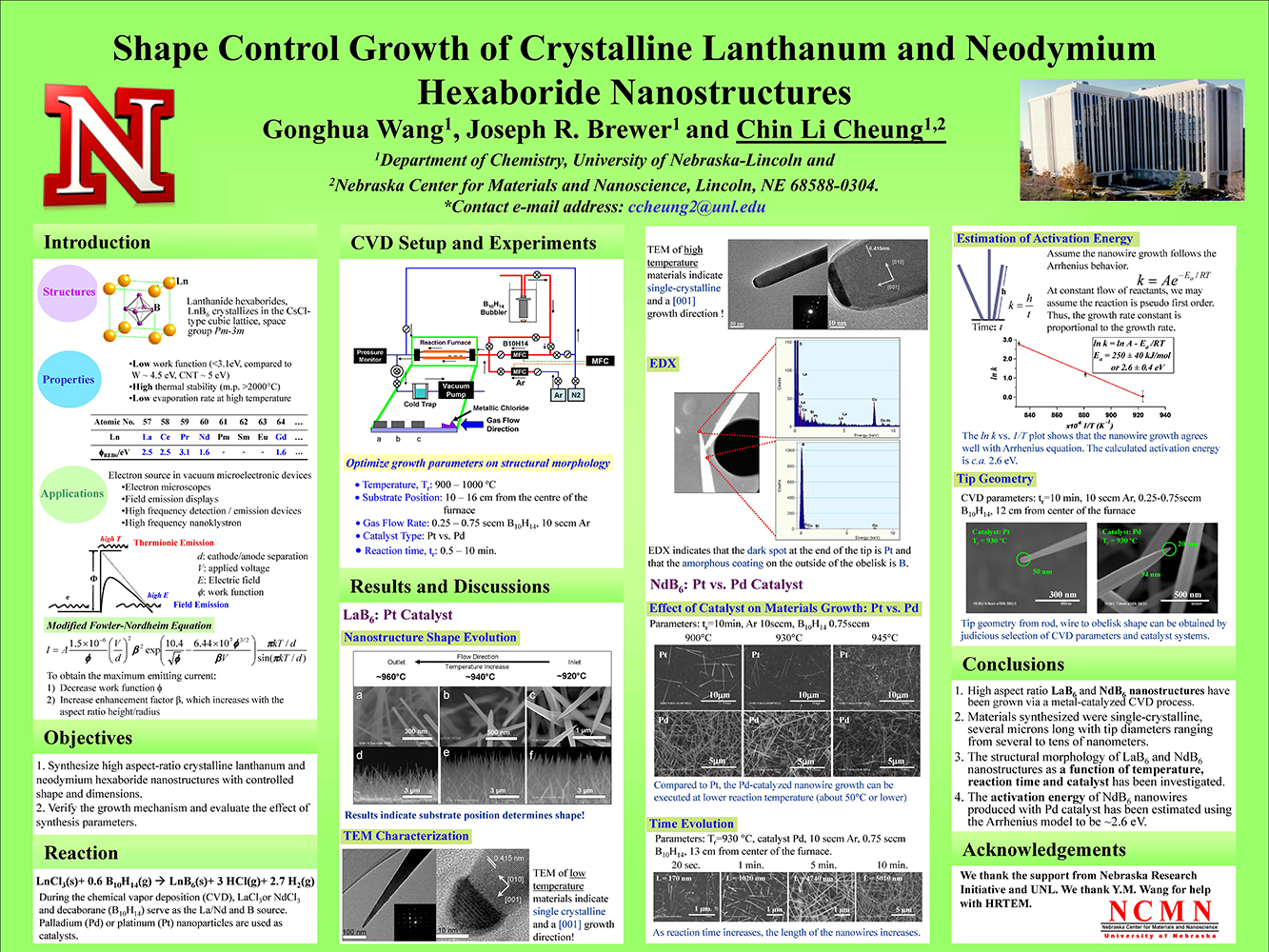 Shape Control Growth of Crystalline Lanthanum and Neodymium Hexaboride Nanostructures